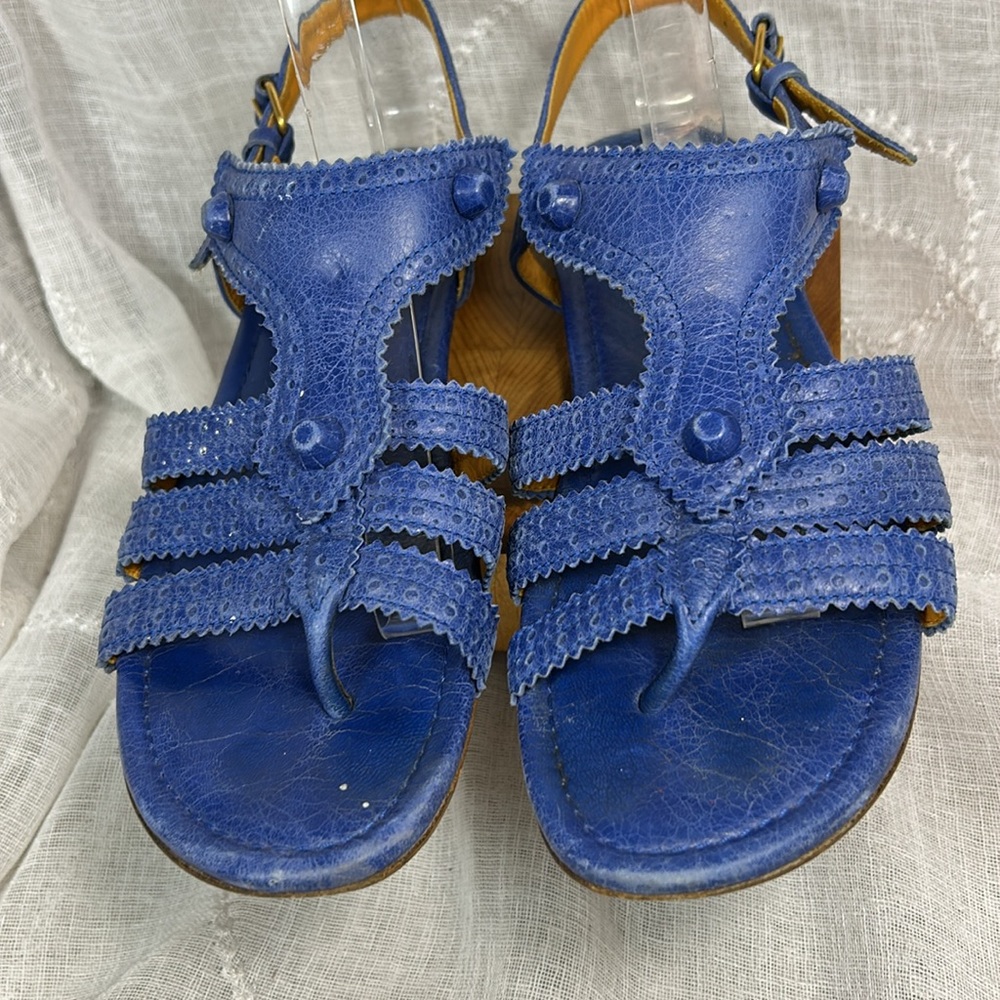 Balenciaga leather gladiator studded sandals stampes sz 39.5 - Picture 15 of 15